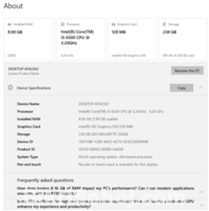 Core i5 6 Gen, 12 GB Ram, 256 GB SSD